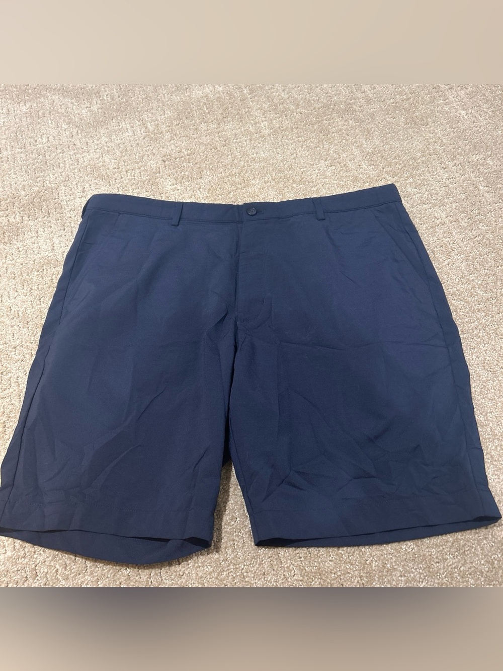Greg Norman Collection Navy Flat-Front Performance Shorts